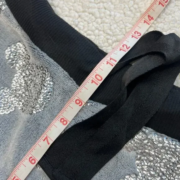 Disney Silver Sequin Mickey Jogger Sleep Pants Medium - Picture 11 of 12